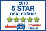 We're an Edmunds.com 5 star premier dealer!